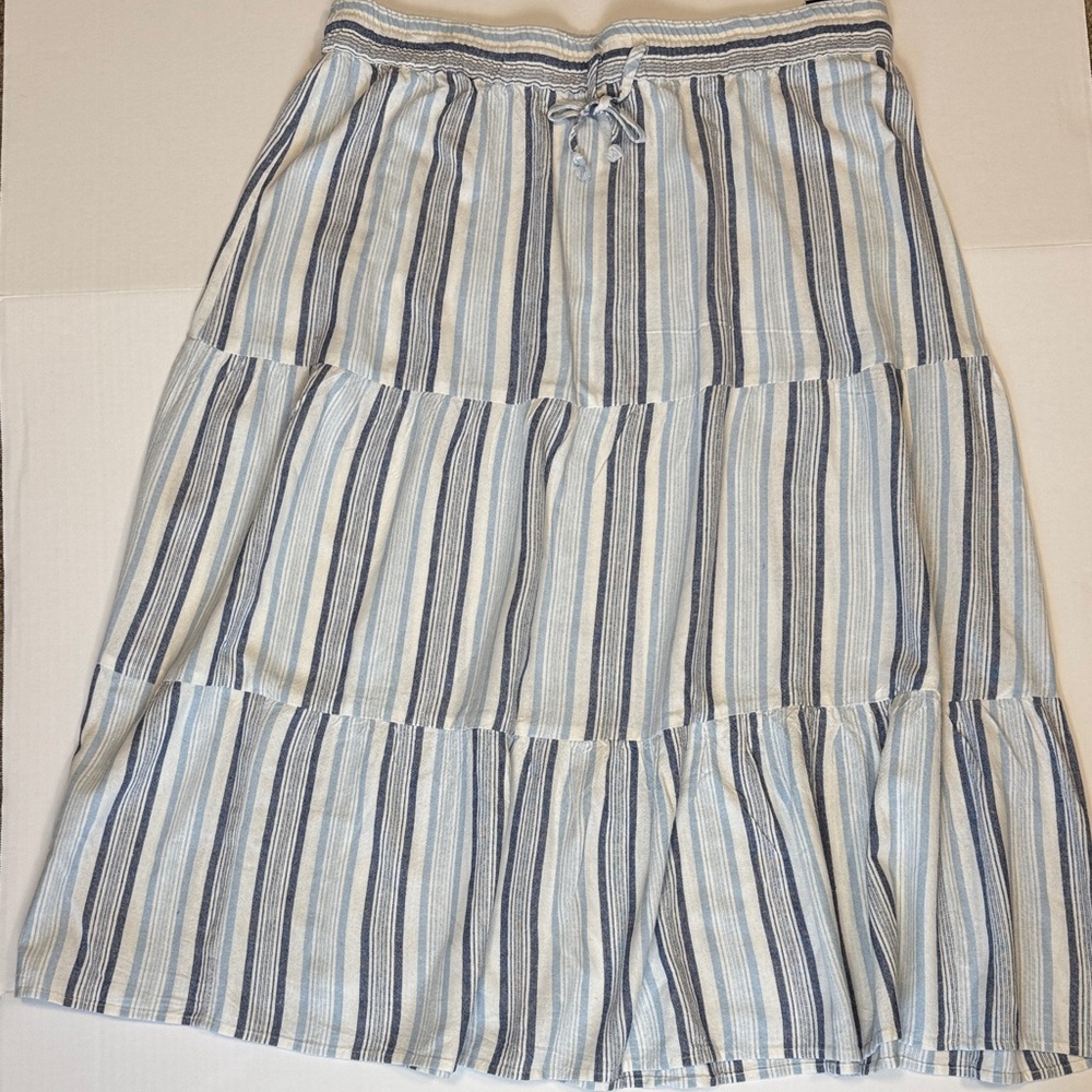 Striped Blue and White Women's Skirt
